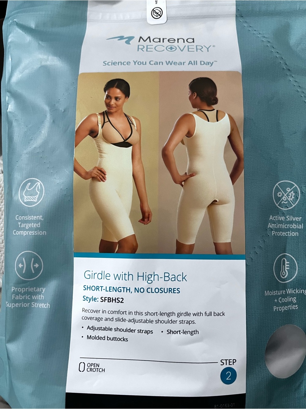 Marena Recovery Women’s Short-Length Girdle with High-Back — Cream